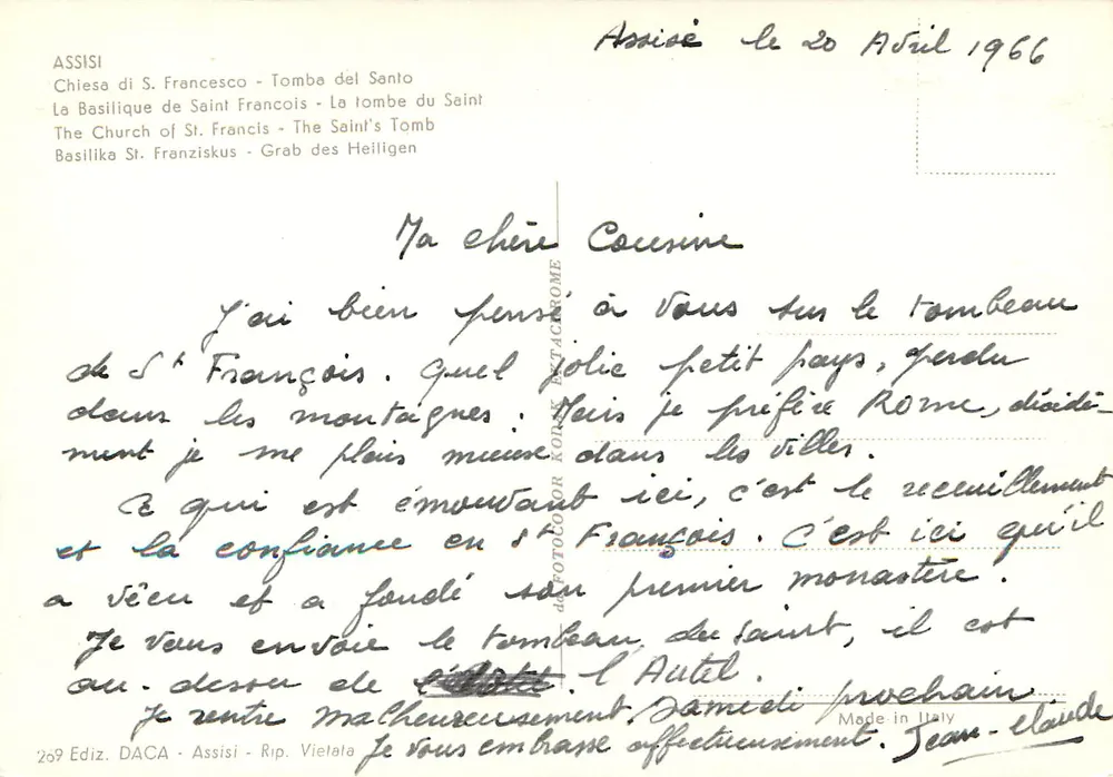 Assisi - Grab des Heiligen Franziskus - Basilika des Heiligen Franziskus - Ediz. DACA n°209 - Rückseite