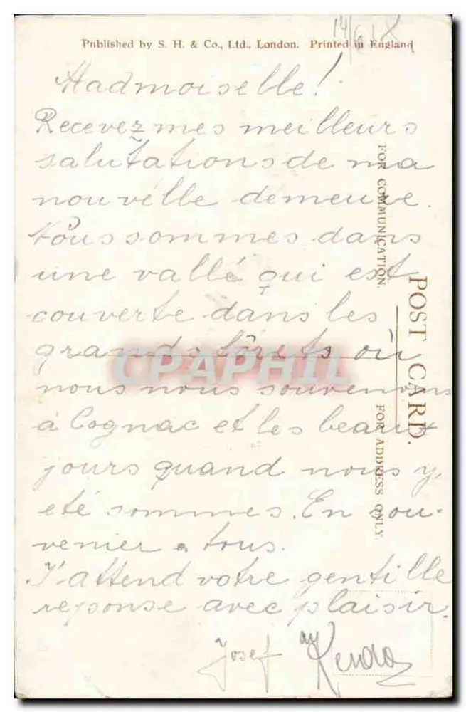 Frau und Hund — Lucky Dog — Verlag: S. H. & Co., Ltd., London - Rückseite