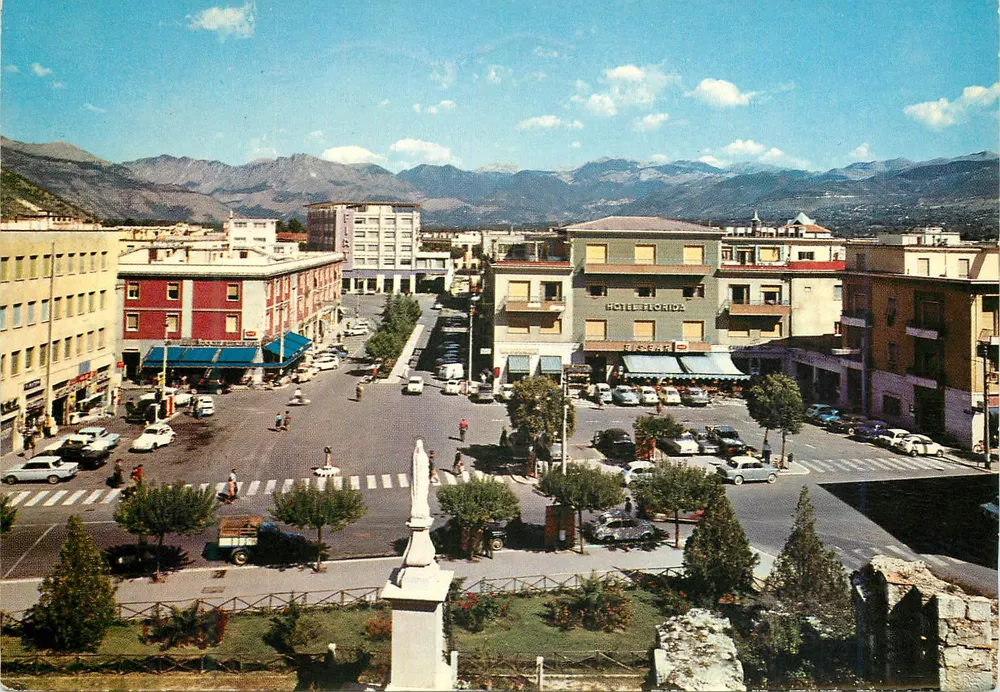 Cassino — Piazza Diaz und Piazza XIV Februar — Fototipia Beretta s.p.a. Terni - Vorderseite