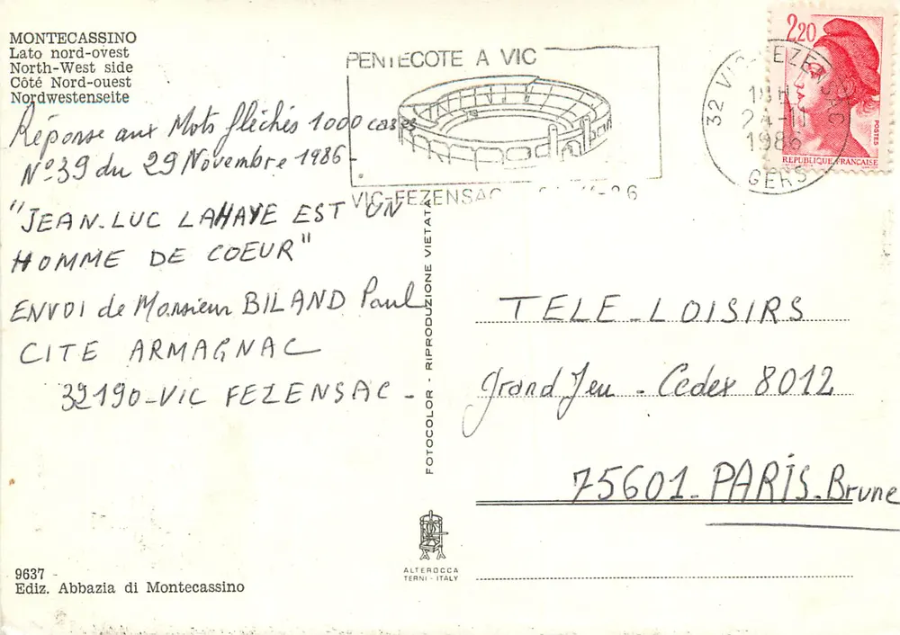 Montecassino — po stronie północno-zachodniej — Alterocca Terni, n°9637 - Rewers
