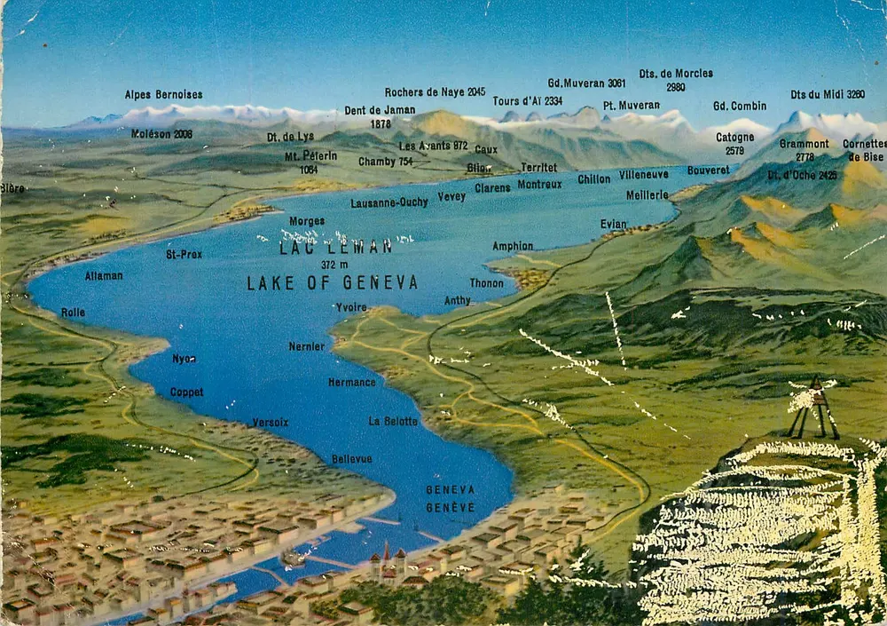 Lac Léman — Panorama von Genf — Jaeger-Ausgabe - Vorderseite