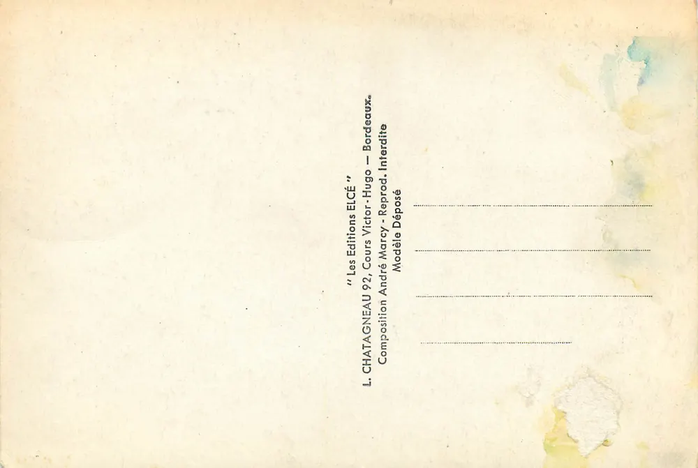 O Lago Léman — carta postal ilustrada — Éditions Elcé - Verso