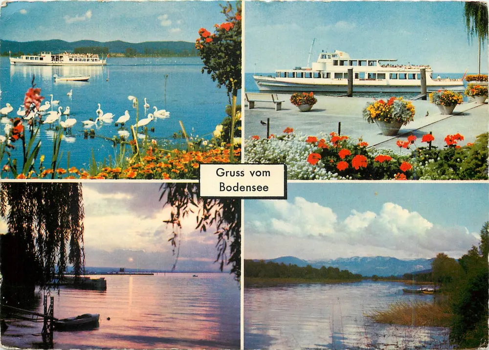 Lago de Constança — Saudações do Lago de Constança — foto Gross, St.Gallen O. St.Fiden - Frente