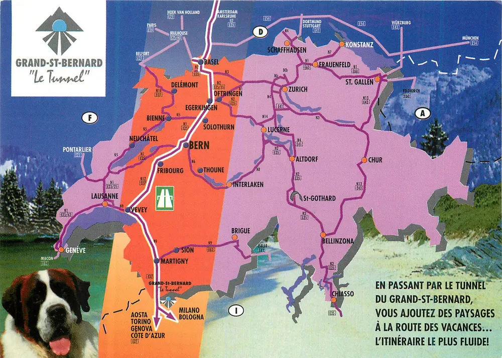 Grand-St-Bernard — O Túnel — SISEX Sociedade Italo-Suíça de Exploração - Frente