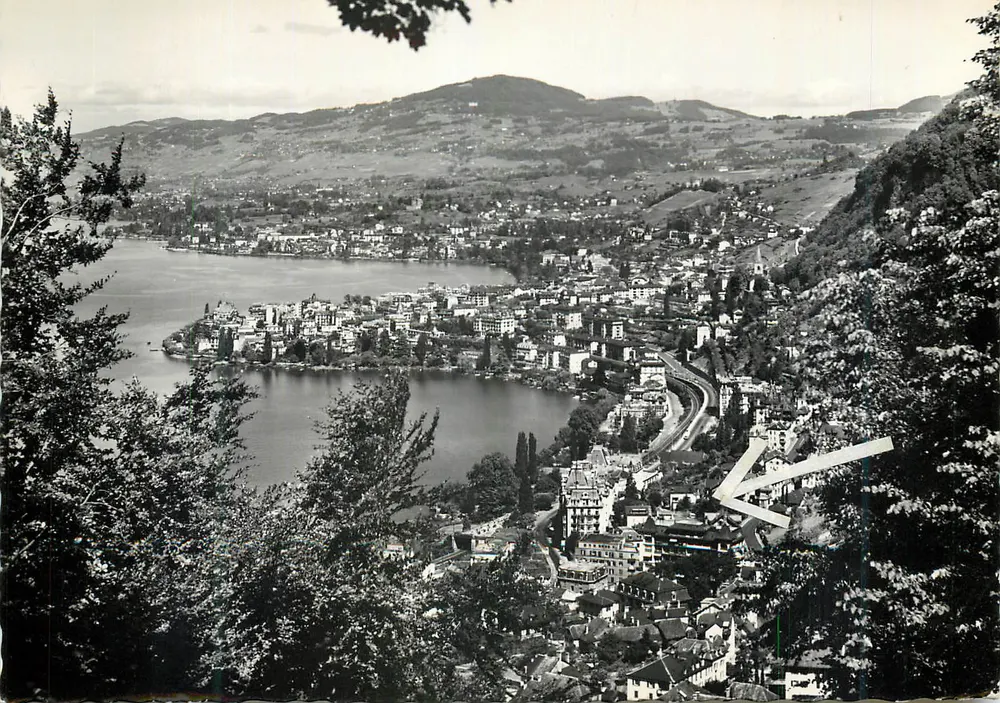 Vue panorâmica de Montreux — território de Territet — editor Territet-Montreux-Vevey, n°718 - Frente