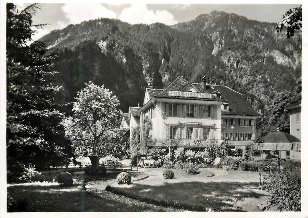 Hotel Stern & Post — Amsteg, Füssli, Zürich — Verlag Orell Füssli, Nr. 36832 - Vorderseite