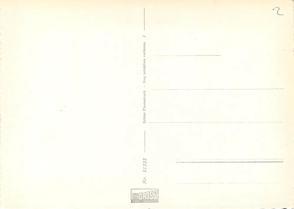 STEIN am Rhein com o Castelo de Hohenklingen — vista do rio Reno — editor GROSS, n° 21222 - Verso