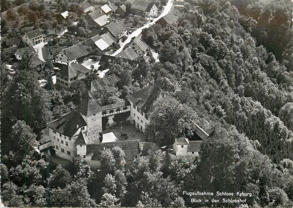 Schloss Kyburg — Luftaufnahme — J. Gaberell AG, Photo-Verlag, Thalwil, n° 804 - Vorderseite