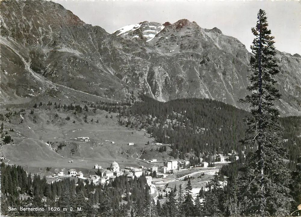 San Bernardino — vista panorâmica — Photoglob-Wehrli AG, Zürich, n° 6020 - Frente