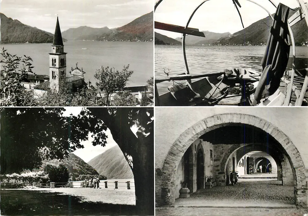 Bissone — Lago di Lugano — editor Echt Foto, série HS 344 - Frente