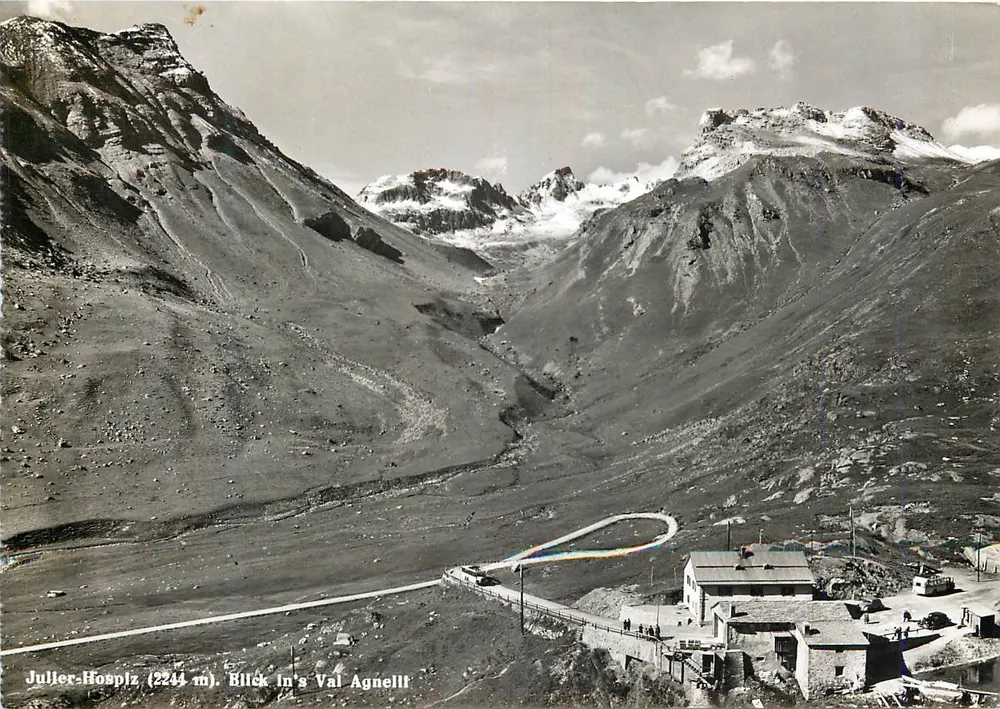 Julier-Hospiz (2244 m) — Blick über das Val Agnelli — Photoglob-Wehrli AG, Zürich, Nr. 4769 - Vorderseite