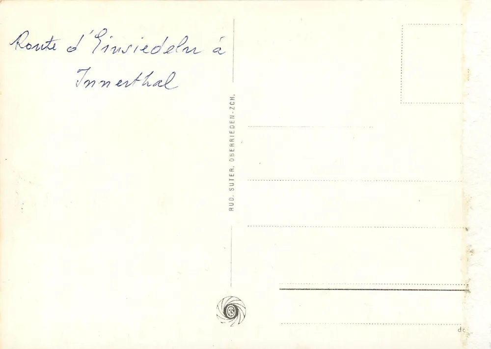 Am Sihlsee — Bl. auf Willerzell — Rud. Suter, Oberrieden-ZCH. - Verso