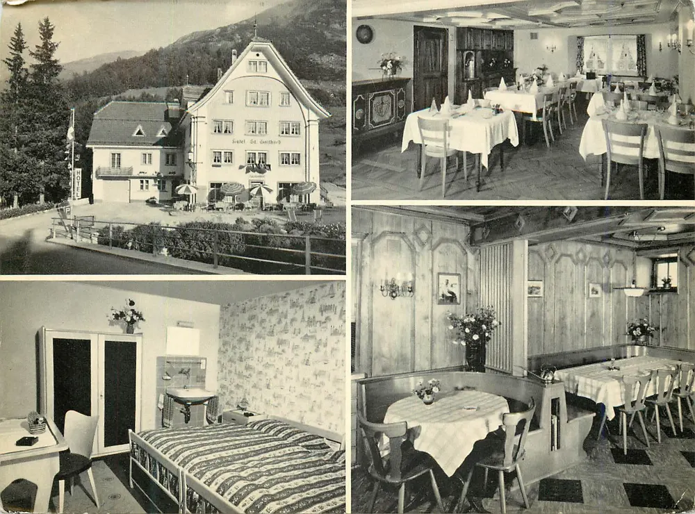 Hotel-Restaurante St. Gotthard — Hospental — Propriedade Fam. Bennet - Frente