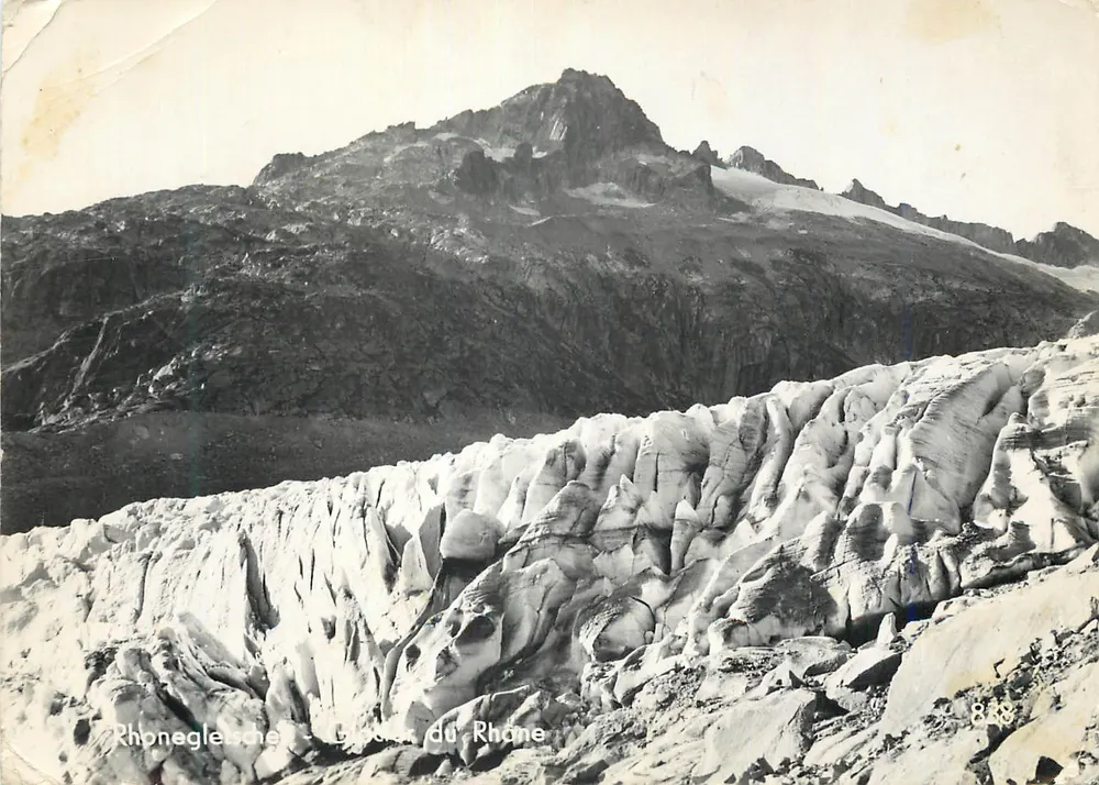 Glacier du Rhône — Grotte du Glacier du Rhône — Photo-Édition O. Süssi-Jenny, Thalwil-Zürich, n°888 - Frente
