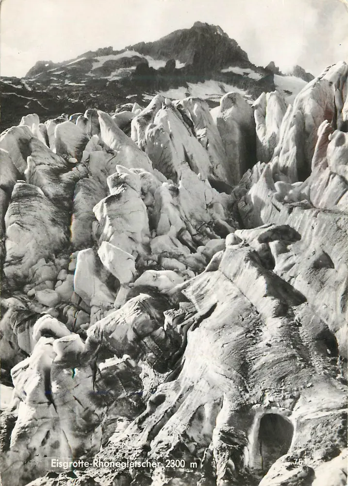 Eisgrotte-Rhonegleischer — 2300 m — Photo-Édition O. Süssli-Jenny, Thalwil-Zürich - Frente