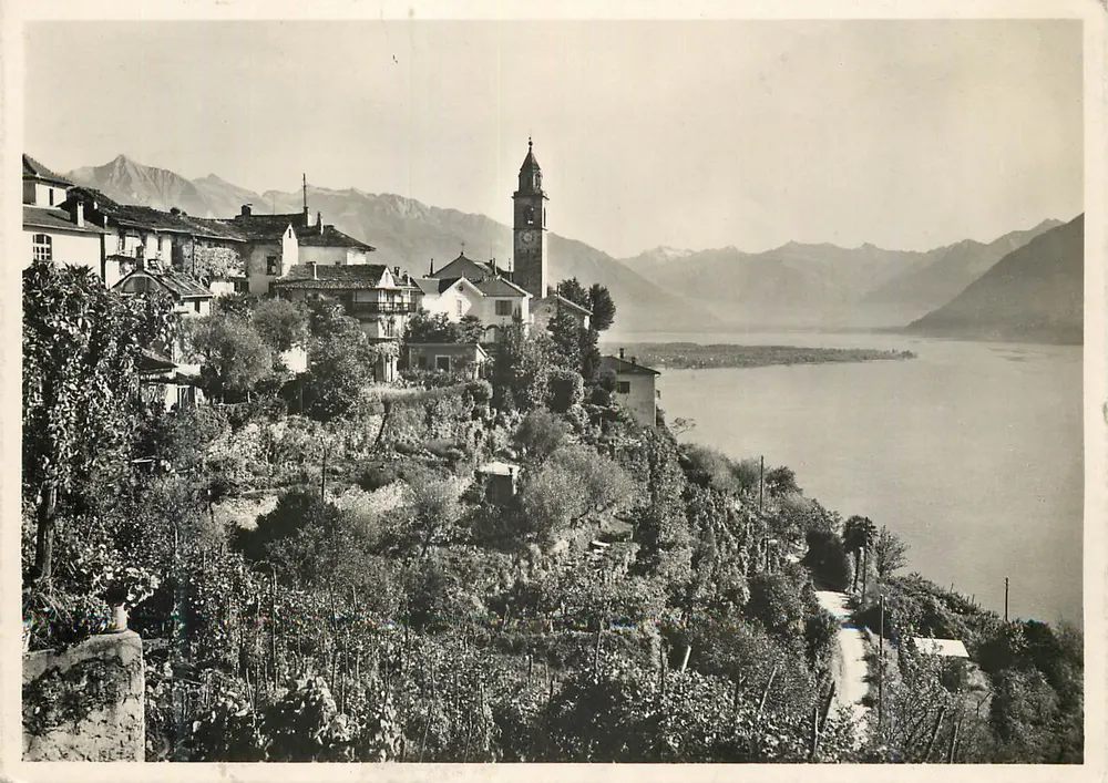 Vista de Ronco s/A — Lago Maggiore — Foto u. Verlag Peyer, Ascona, n°128 - Frente
