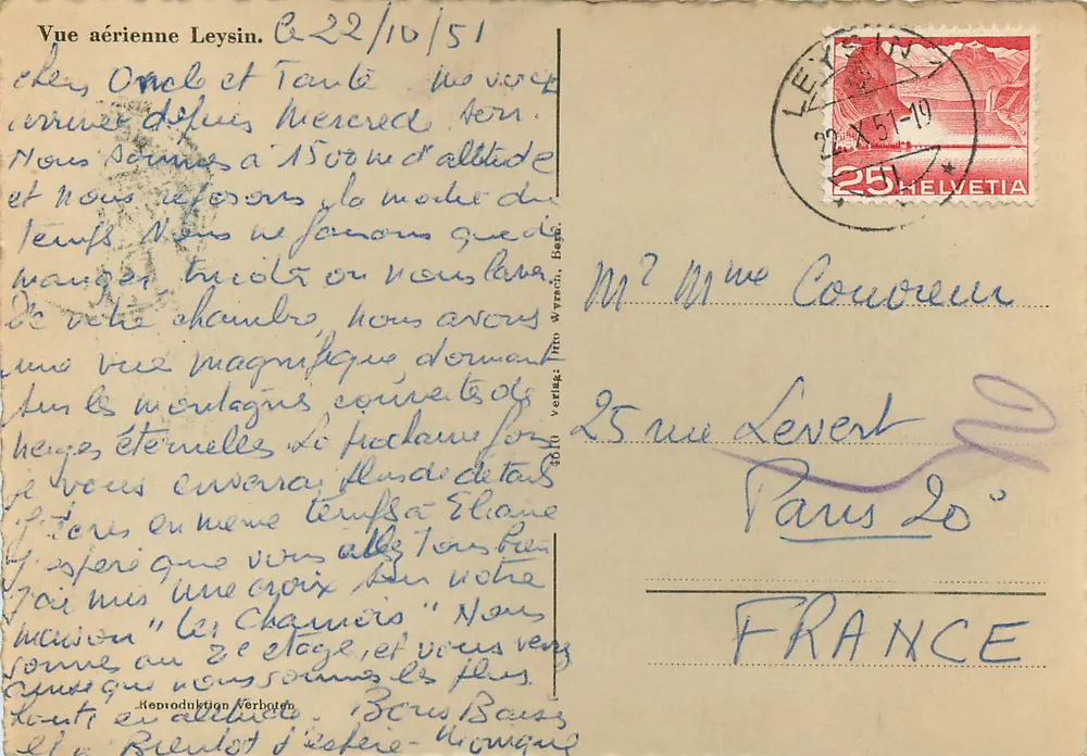 Leysin — Vista aérea — Reprodução Verboten - Verso