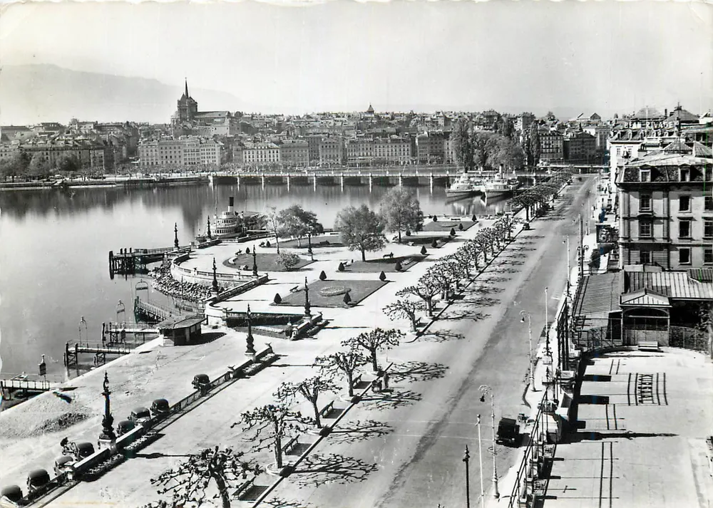 Genebra — Quai e Ponte do Mont-Blanc — série 160 - Frente