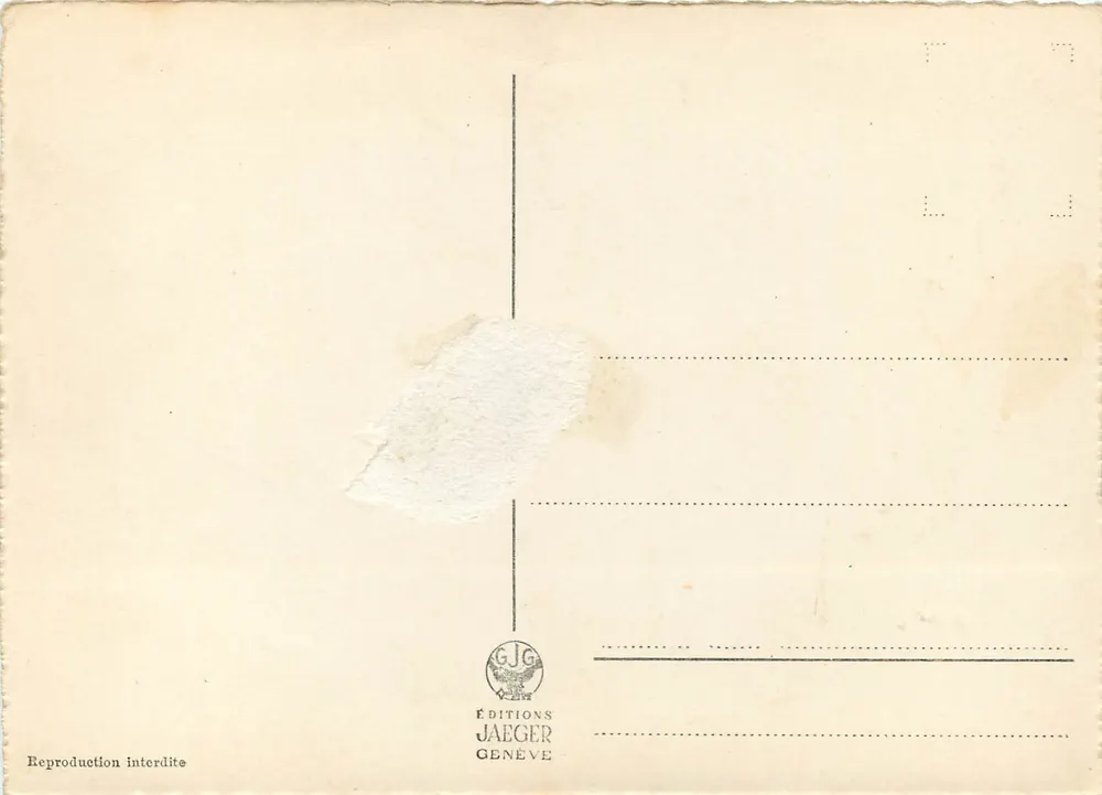 Genebra — Vista geral — Edições Jaeger, n° 8056 - Verso