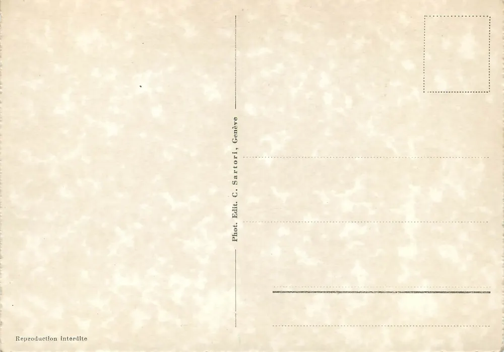 Genf — Pont du Mont-Blanc und Île Rousseau — C. Sartori, Genf - Rückseite
