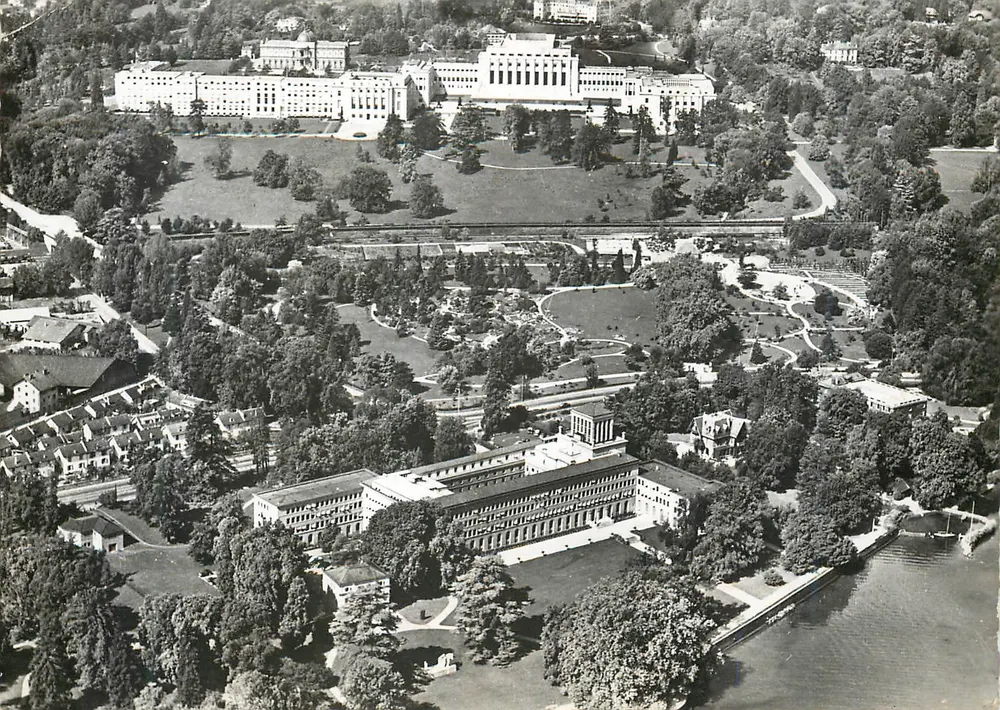Genf — Internationales Arbeitsamt und Palais des Nations (Vereinte Nationen) — Antike Ansichtskarte n°171 - Vorderseite