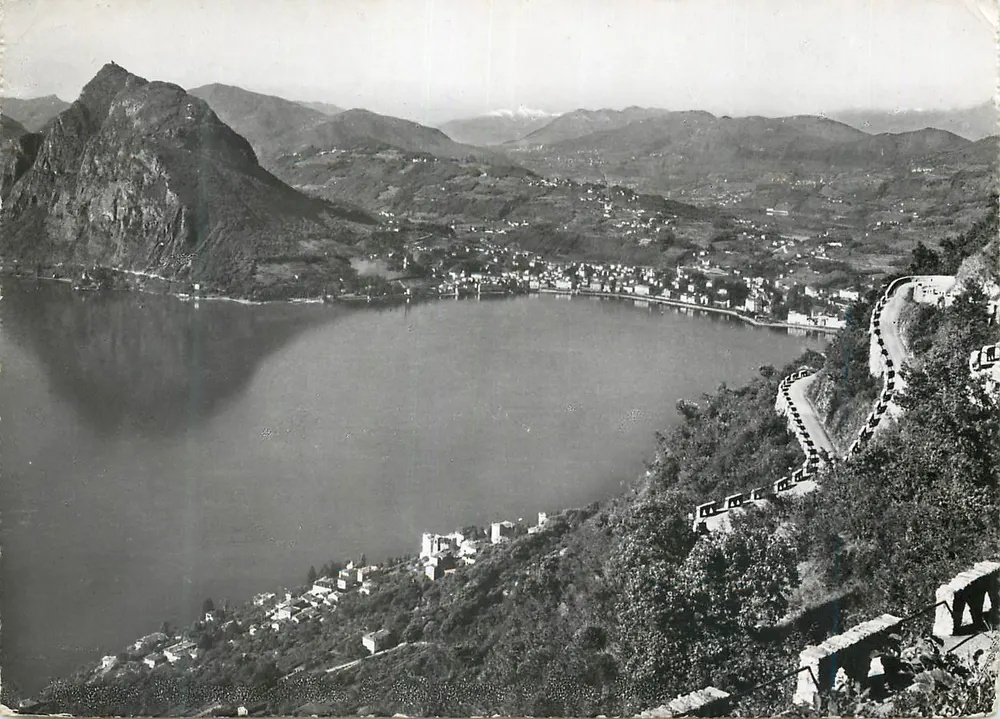 Lugano. Panorama Monte Salvatore e Monte Rosa — 174 — editor desconhecido - Frente