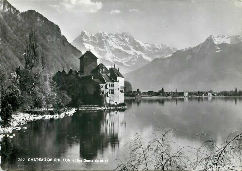 Schloss Chillon und die Dents du Midi — 727 — Verleger nicht sichtbar - Vorderseite
