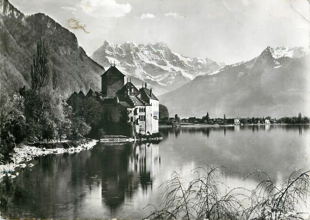 Schloss Chillon — Dents-du-Midi — unbekannter Verlag, Nr. 727 - Vorderseite