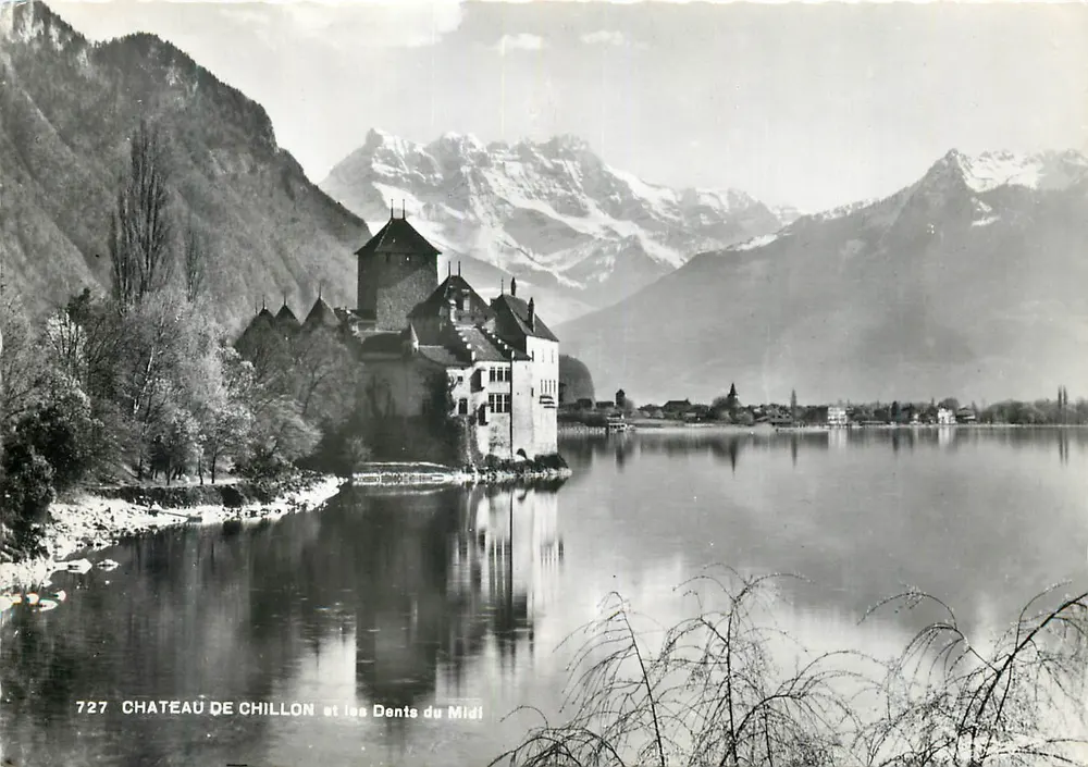 Schloss Chillon und die Dents du Midi — 727 — Verlag nicht sichtbar - Vorderseite