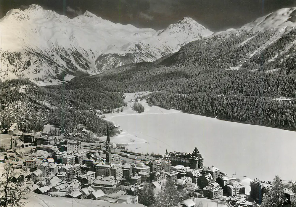 St. Moritz — sob a neve — Photo & Verlag Albert Steiner, St. Moritz, n° 4031 - Frente