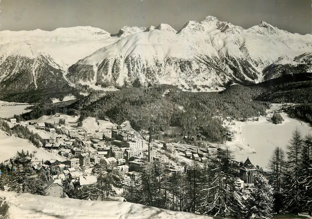 St. Moritz com a Languardkette — Photo Verlag St. Moritz n°2377 - Frente