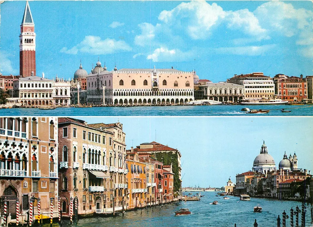 Venedig — Ansicht des Grand Canals und des Dogenpalastes — Foledizioni Brunner & C. - Vorderseite