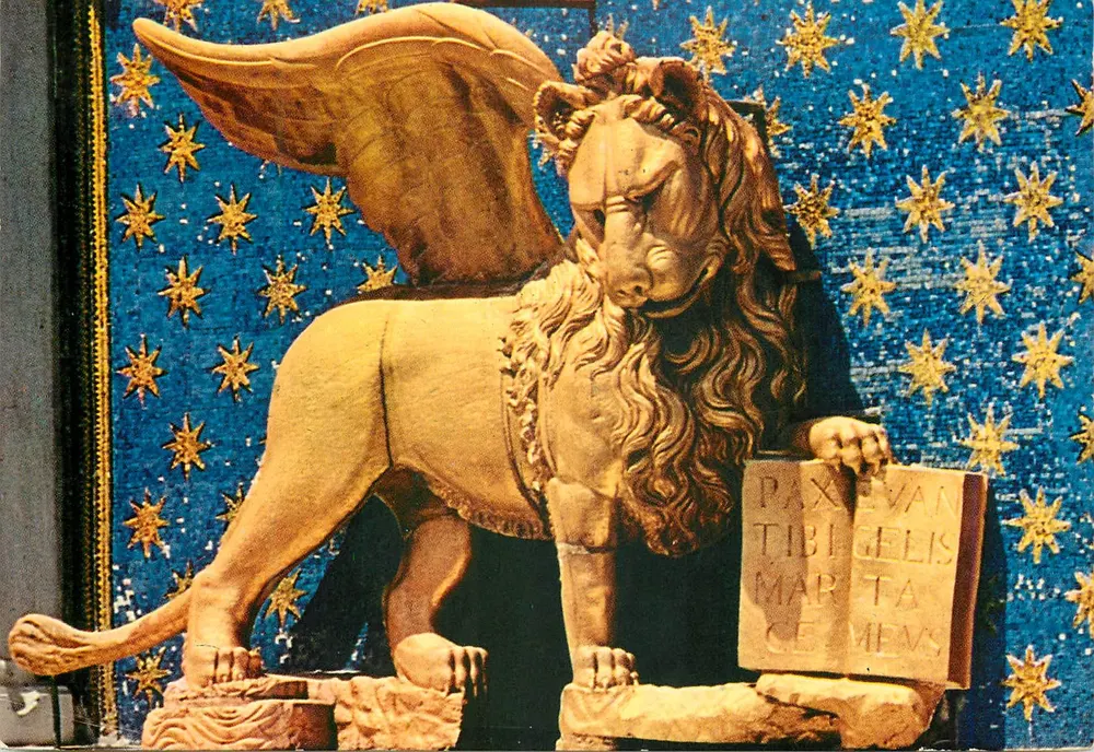 Leão de São Marcos — detalhe da torre do relógio — editor ARDO, n°311 - Frente