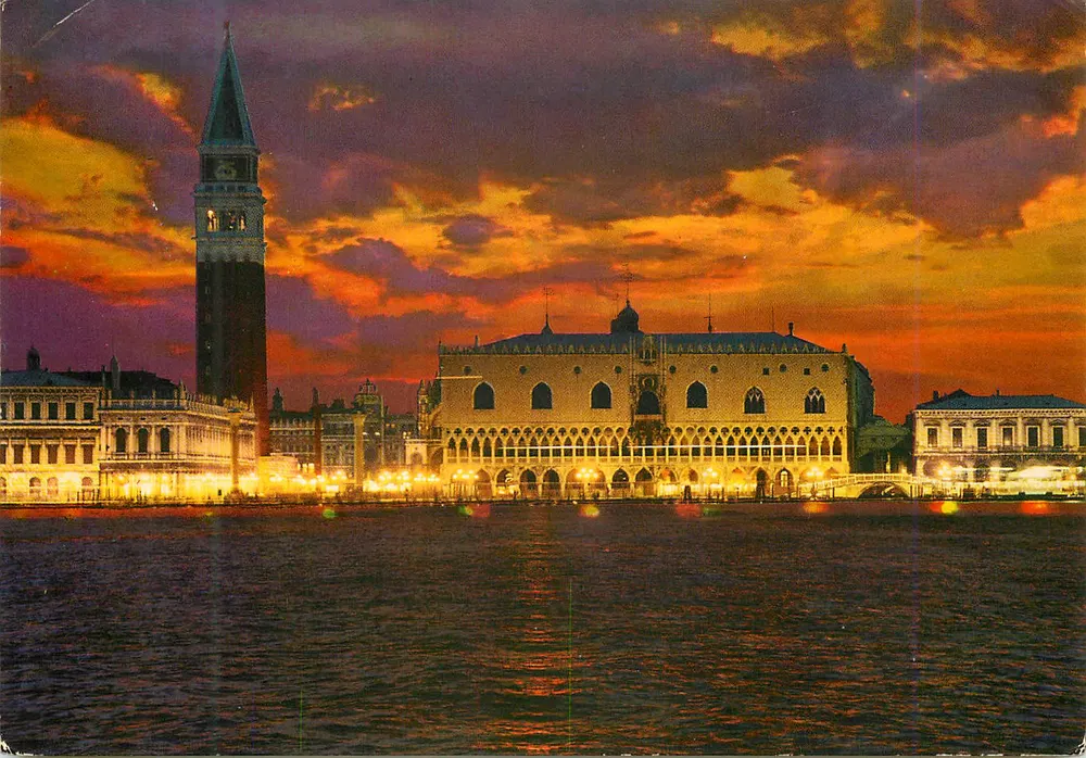 Venezia — Coucher de soleil sul Bacino di San Marco — Ediz. ARDO - Venezia - Recto