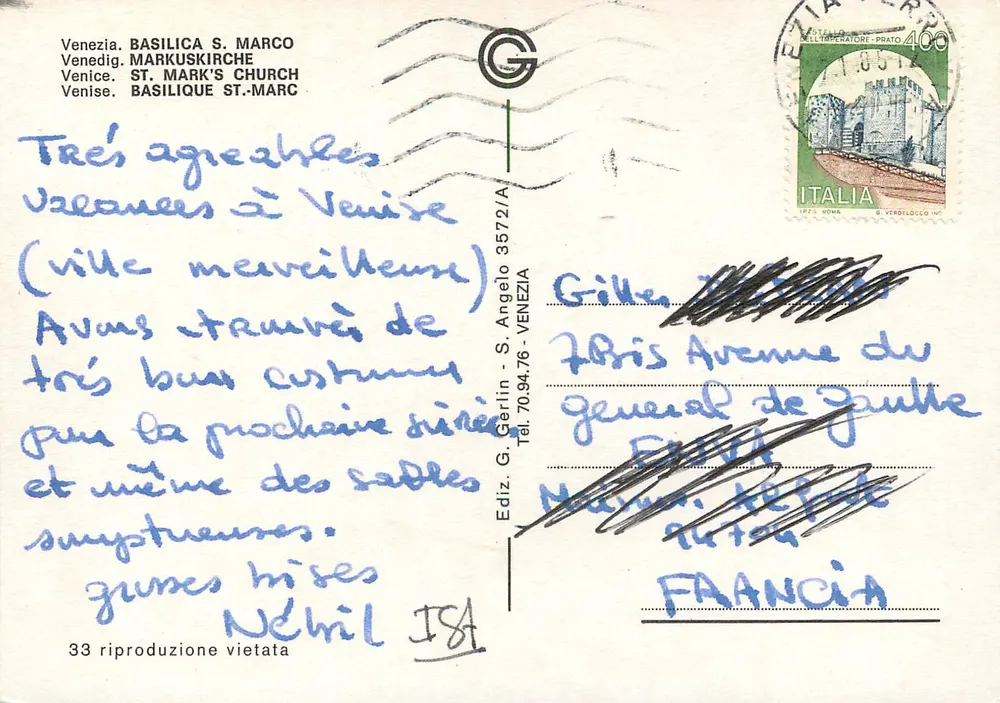 Veneza — Basílica de São Marcos — Edição G. Gerlin, n°33 - Verso