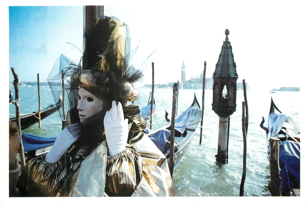 Máscara de Veneza — Carnaval — editor desconhecido, número de série não visível - Frente
