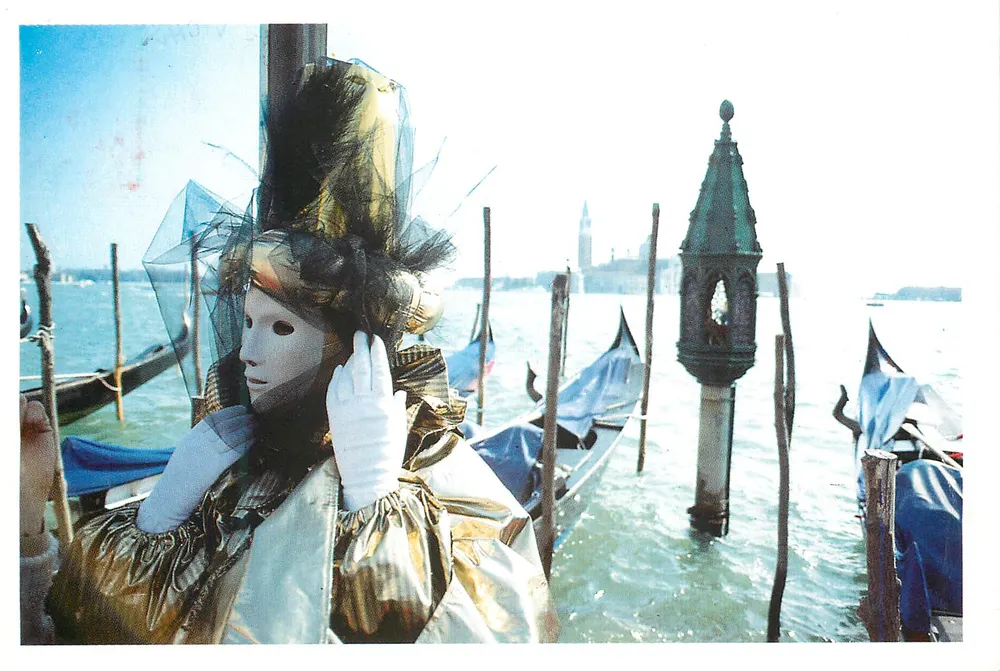 Máscara de Veneza — Carnaval — editor Vichy, número de série não visível - Frente