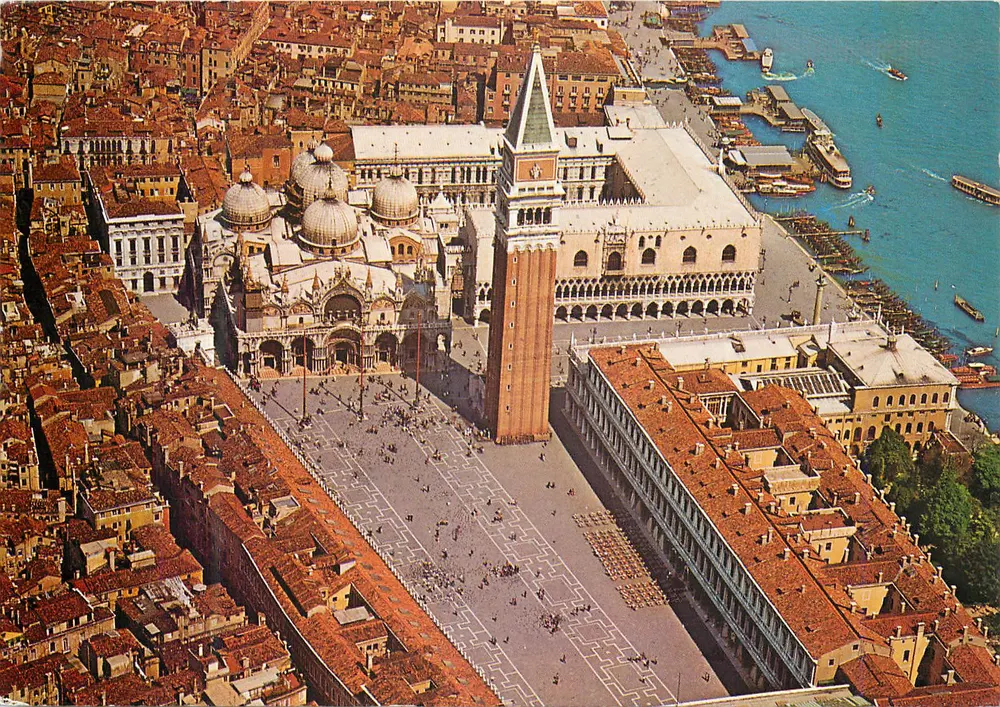 Venedig — Piazza San Marco Luftaufnahme — Ediz. G. Gerlin, n°23 - Vorderseite