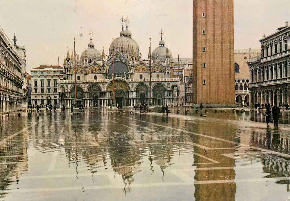 Piazza San Marco — com maré alta — editor CograF s.r.l. n°189 - Frente
