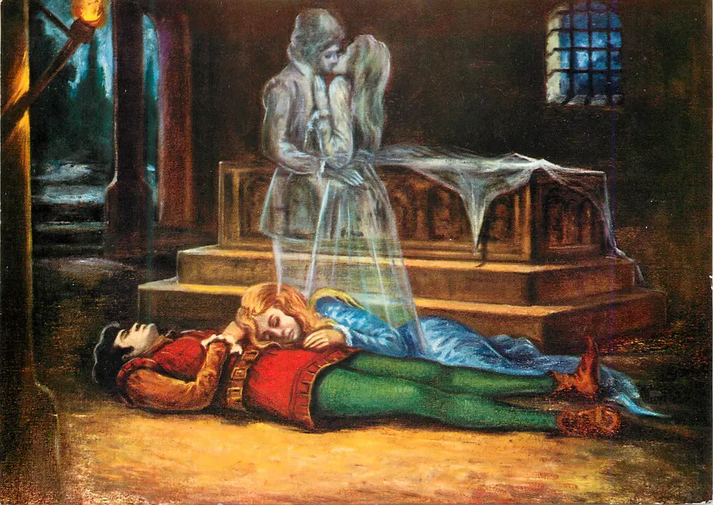 रोमियो और जूलियेट — पांचवें अंक की एक दृश्य, तीसरा दृश्य — बियोंडेट्टी के चित्रण, वर्नासा - आगे