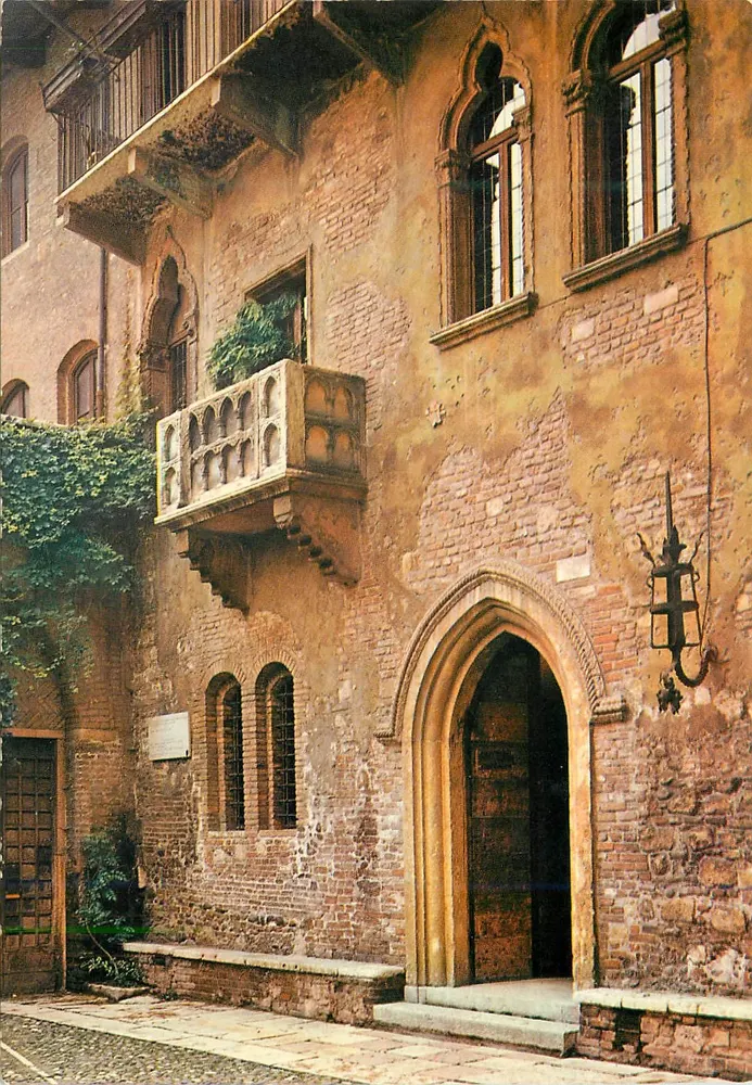 Verona - Maison de Giulietta des Capulet — façade avec balcon historique, éditeur Vitove Editore, n° de série R. 72 - Vorderseite