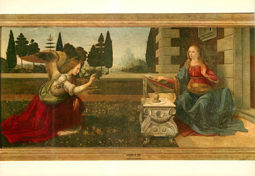 Die Verkündigung — Leonardo da Vinci (1470-1475) — Innocenti - Editori in Firenze, n° 466 - Vorderseite