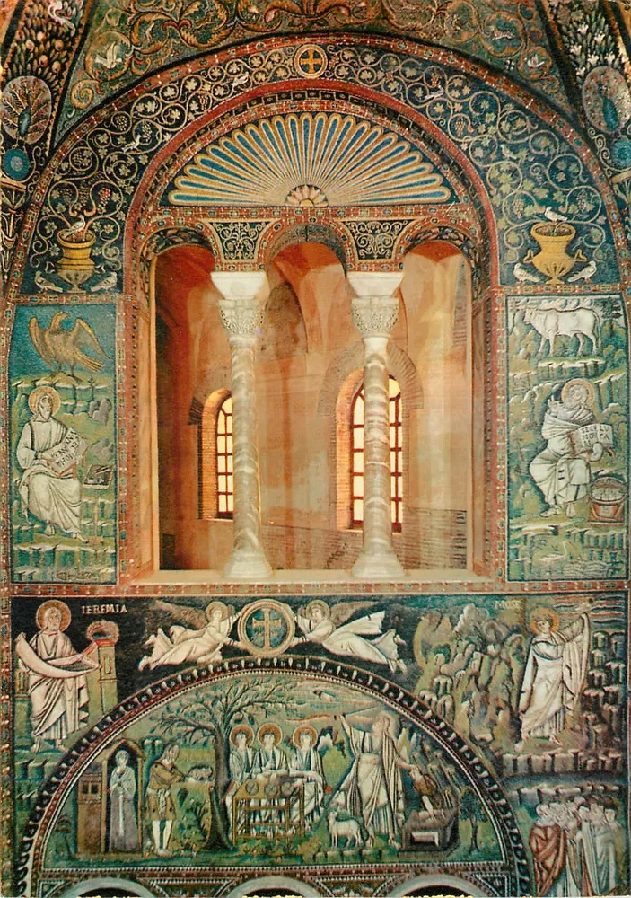 Templo de São Vitale em Ravena — cena do sacrifício de Abraão — Ediz. E. S. Ravenna - Frente