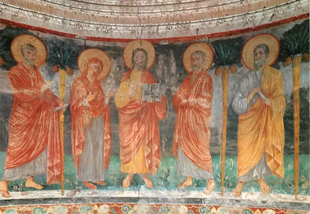 Basílica de São Clemente - Giovenale — fresco da abside (detalhe central) — E. Richter, n°200 - Frente