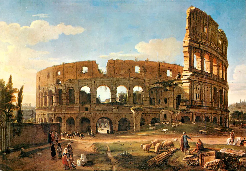Kolosseum — Ansicht von Südosten — Nachbildung von Gaspare Vanvitelli (1653-1736) — Verlag Ugo Bozzi - Vorderseite