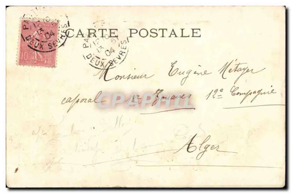 Caporal Eugène Métayer — Soldat en uniforme — éditeur C&C - Rückseite