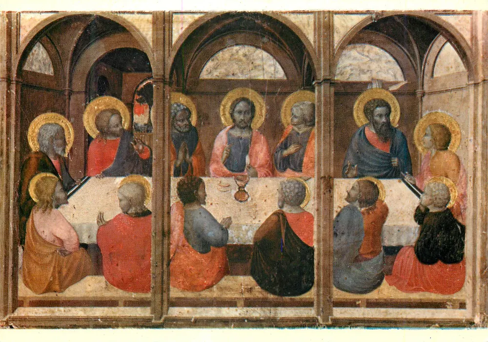Última Ceia — Stefano di Giovanni detto il Sassetta (1392-1450) — Pinacoteca de Sienne - Frente