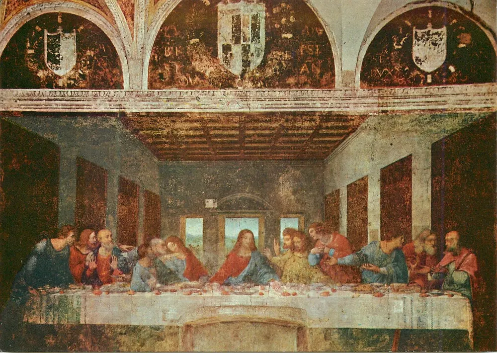 O Jantar da Última Ceia — fresco de Leonardo da Vinci — Milão - Frente