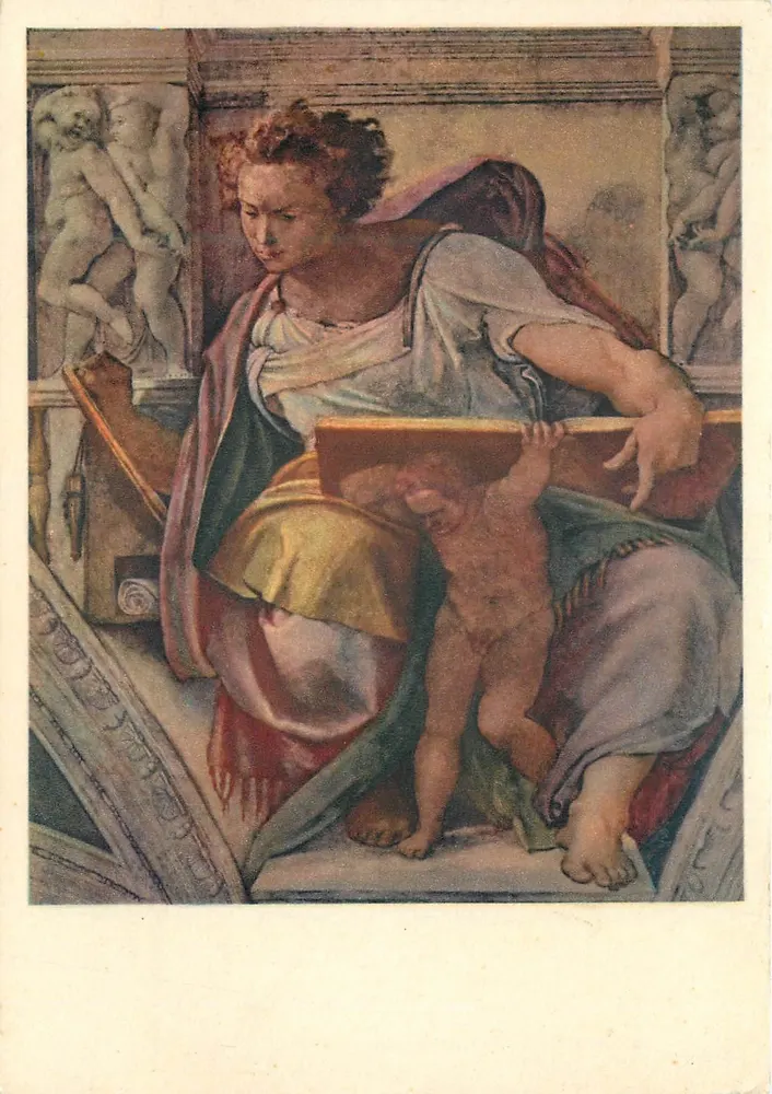 Michel-Ange - O Profeta Daniel — Capela Sistina, Roma — edição Braun & Cie, França - Frente