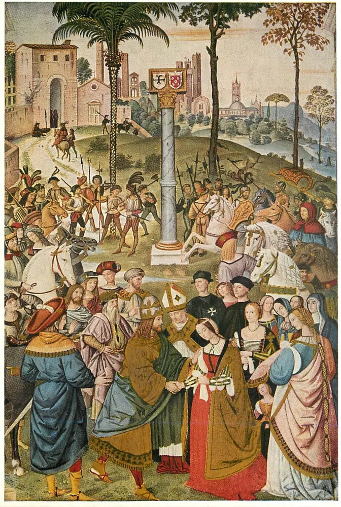 Präsentation von Eleanor von Portugal an Friedrich III — Pinturicchio — Librairie Piccolomini — Siena - Vorderseite